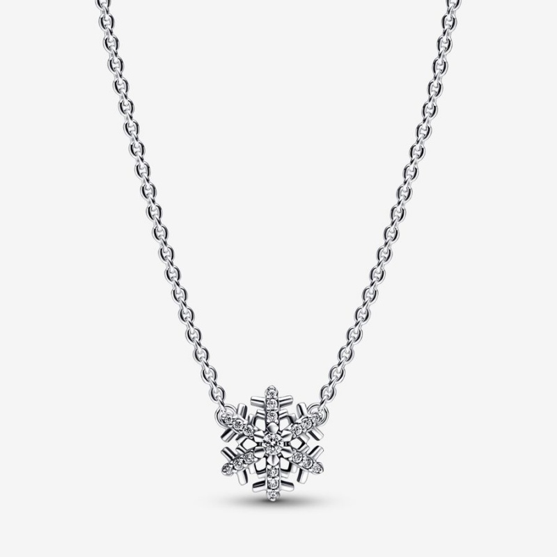 Pandora Sparkling Snowflake Kette mit Anhänger Silber | 1925604-LR
