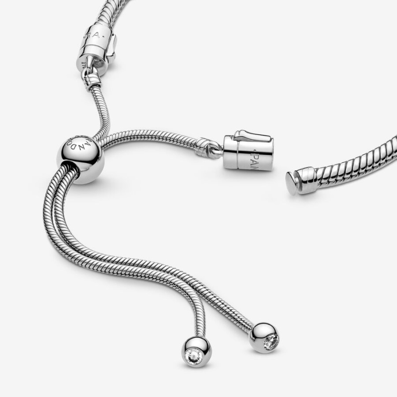 Pandora Sparkling Snowflake Sliding Set Charm Holders Silber | 2690814-LD