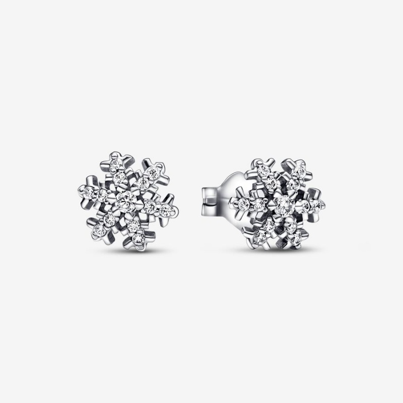 Pandora Sparkling Snowflakes Ohrstecker Silber | 6013548-OK