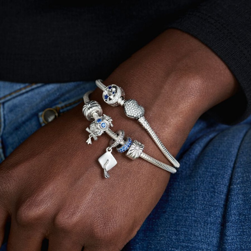 Pandora Sparkling Sunburst Clip Klammern Silber | 3728496-QB