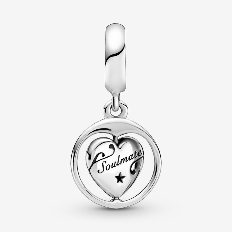 Pandora Spinning Forever & Always Soulmate Dangle Charm mit Anhänger Silber | 0723145-ZQ