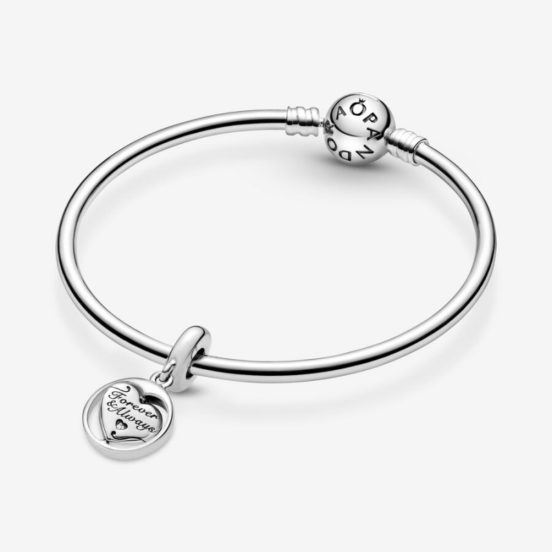 Pandora Spinning Forever & Always Soulmate Dangle Charm mit Anhänger Silber | 0723145-ZQ