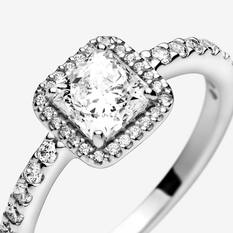 Pandora Square Halo Silber | ISL-701236