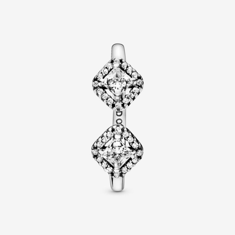Pandora Square Sparkle Open Aussage Silber | PYQ-186702