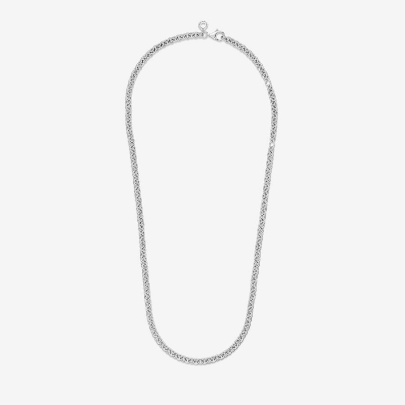 Pandora Thick Cable Halsketten Silber | 9387215-VY