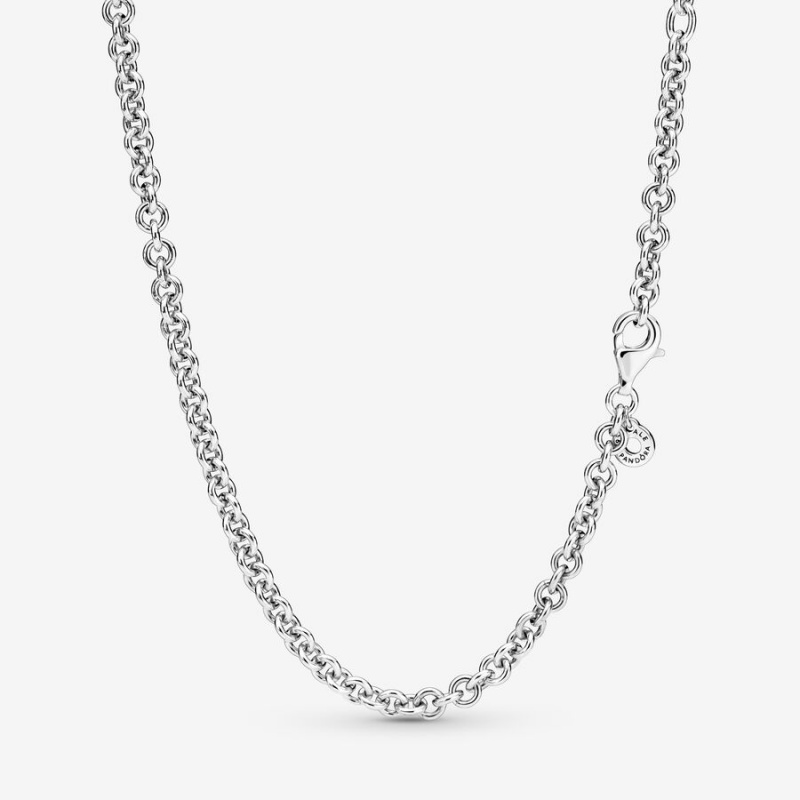 Pandora Thick Cable Halsketten Silber | 9387215-VY