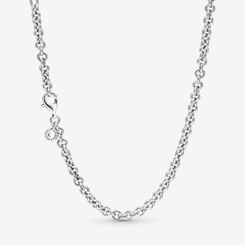 Pandora Thick Cable Halsketten Silber | 9387215-VY