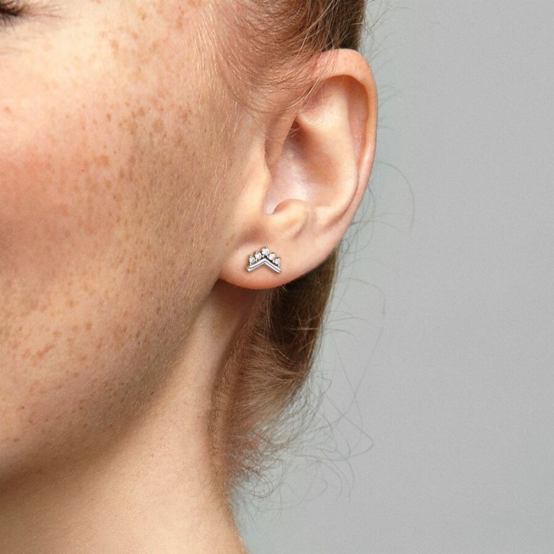 Pandora Tiara Wishbones Ohrstecker Silber | 0829617-MD