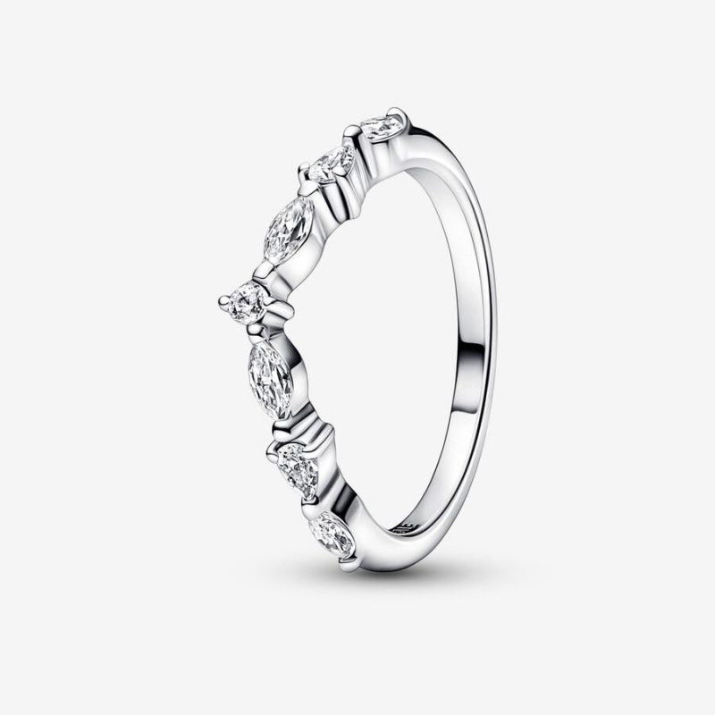 Pandora Timeless Wish Sparkling Alternating Stapelbar Silber | IFH-409652
