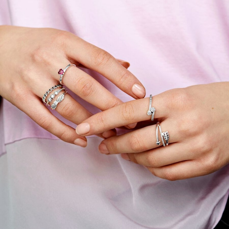 Pandora Two Sparklings Herz Silber | TPO-269740