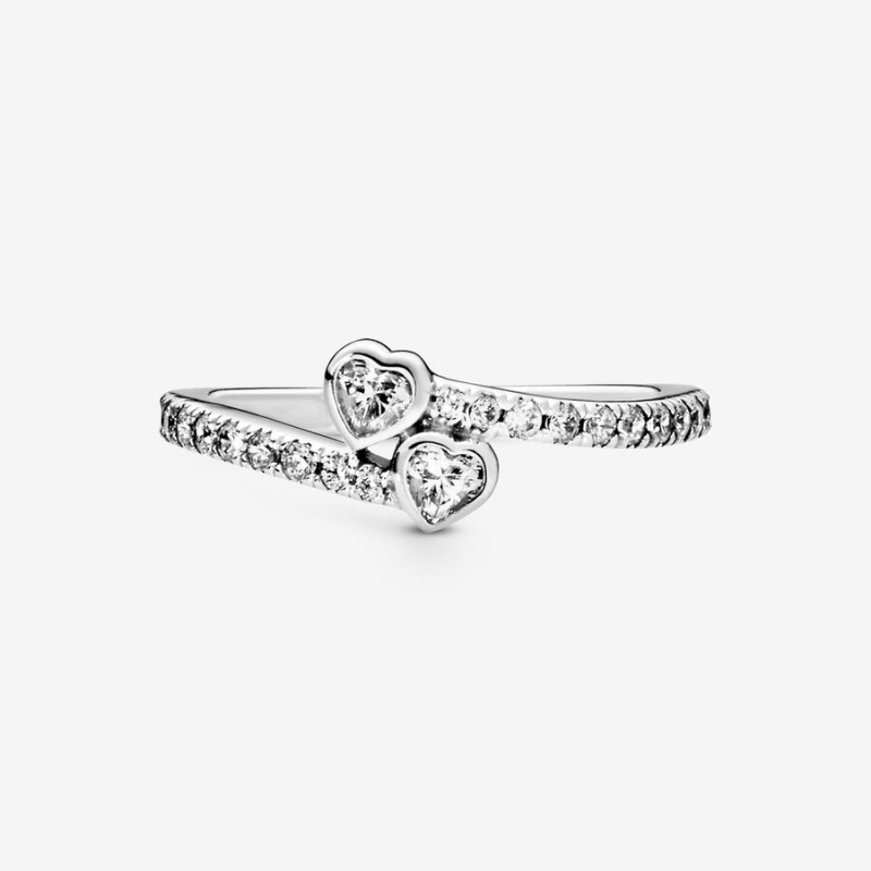 Pandora Two Sparklings Herz Silber | TPO-269740
